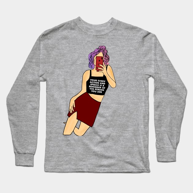 Feminist Long Sleeve T-Shirt by Bluntdigiarts